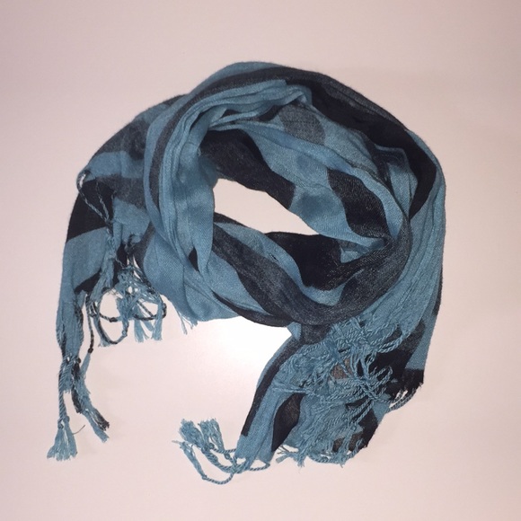 Blue and Black Scarf - Picture 1 of 2